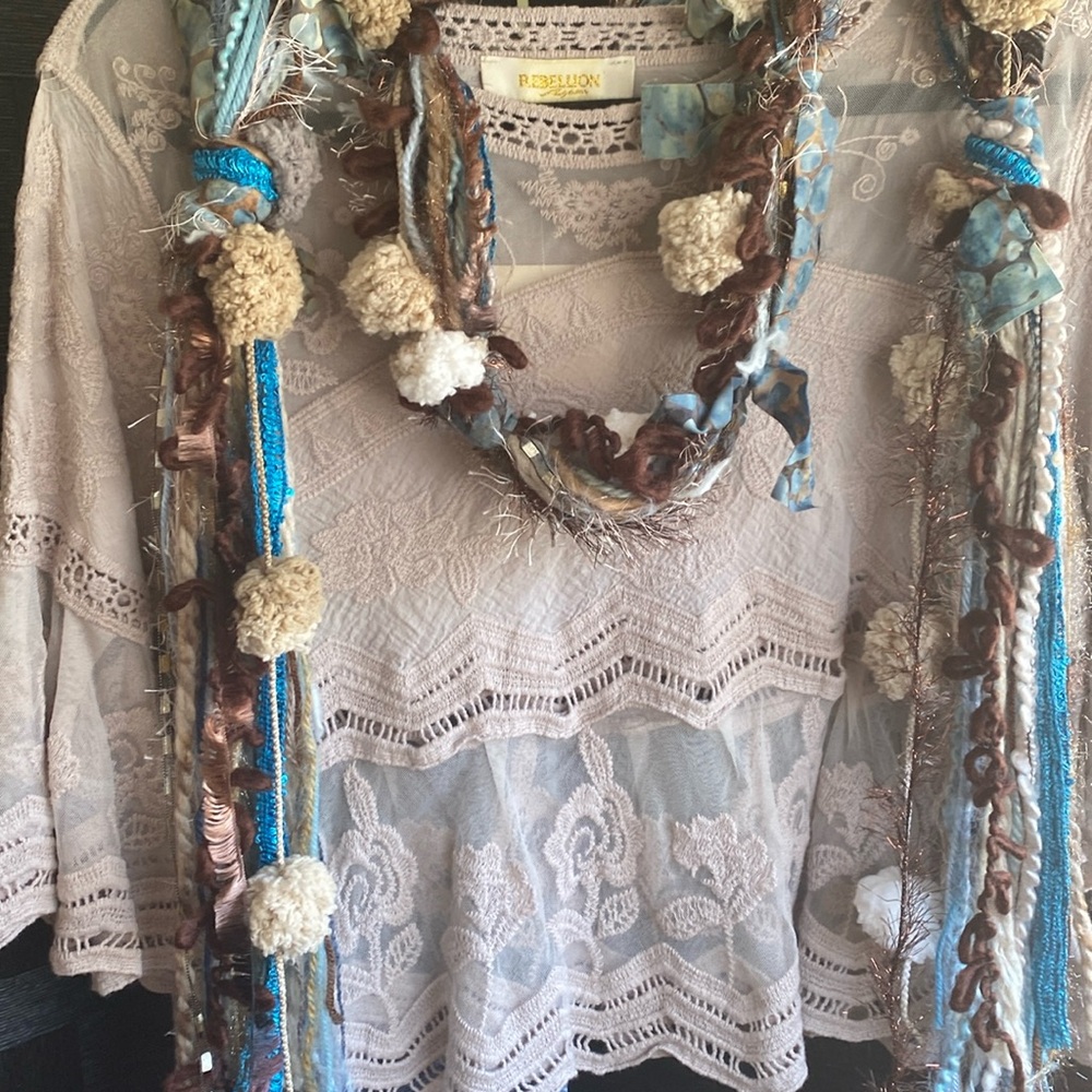 Artisan Textured Scarf - Picture 3 of 10